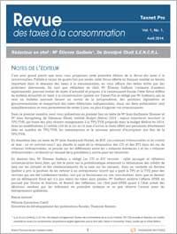 Revue des taxes à la consommation