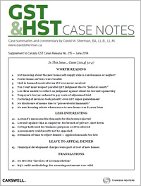 GST & HST Case Notes