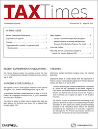 Tax Times Newsletter