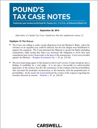 Pound's Tax Case Notes